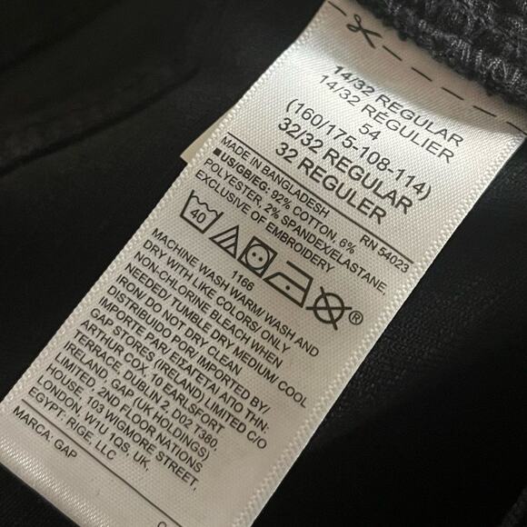 Gap Black Floral Embroidered High Rise Universal Leggings Size 14/32 - Picture 10 of 10